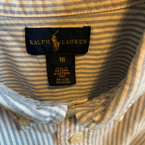 Ralph Lauren classic long sleeve pinBoys Size 18 - Picture 4 of 4